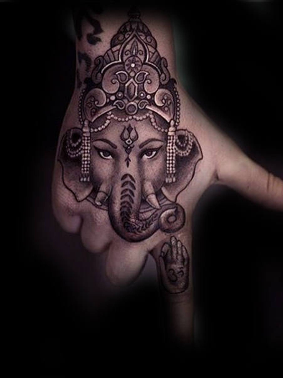 Ganesh hand tattoo