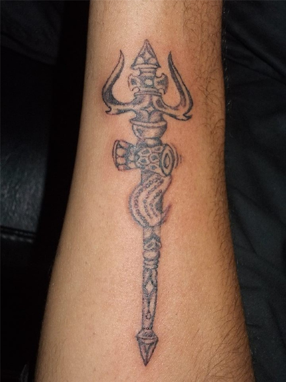 Rate This Snake and trident Tattoo 1 to 100  Trident tattoo Snake tattoo  design Trishul tattoo designs