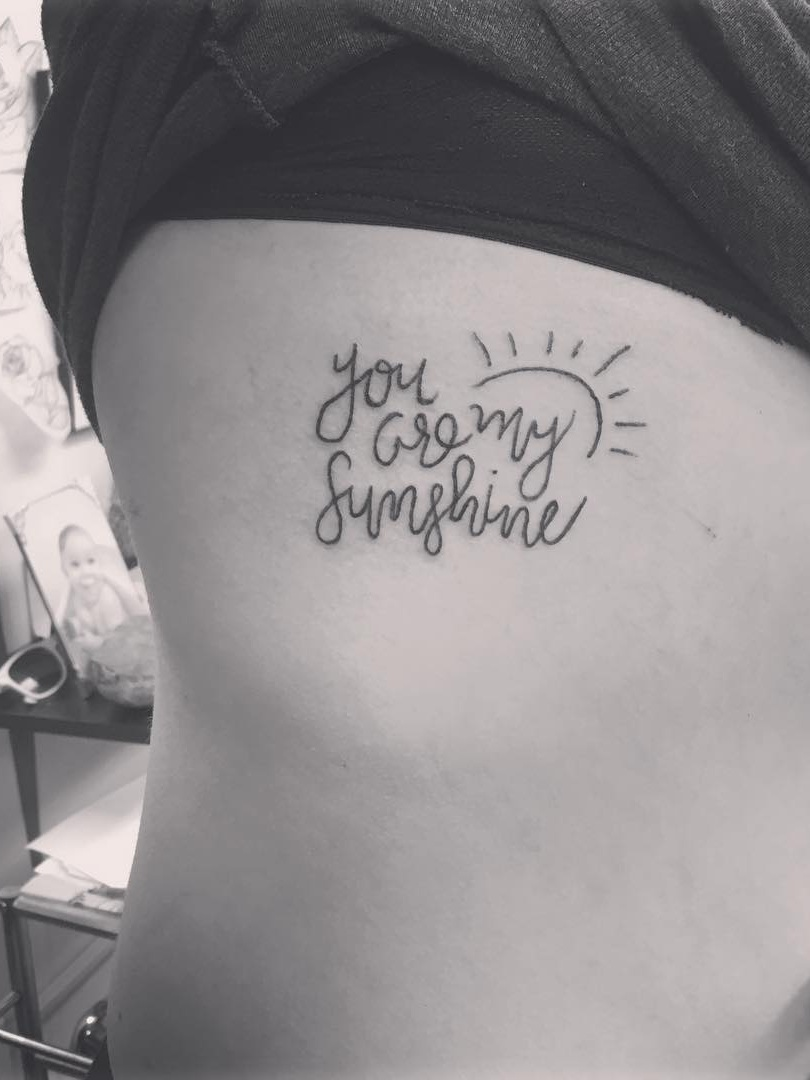 You are my sunshine on mom and her two eldest daughters tattoo lyrics  rose sunflower cherryblossem  a photo on Flickriver
